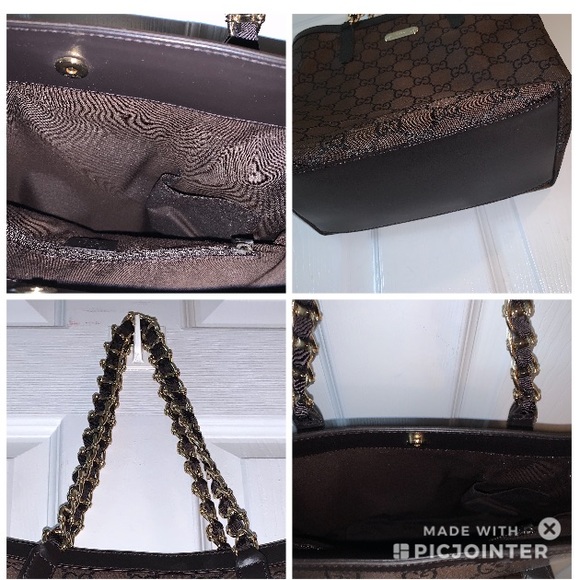 Gucci Monogram Tote w/Chain Strap - Picture 6 of 6